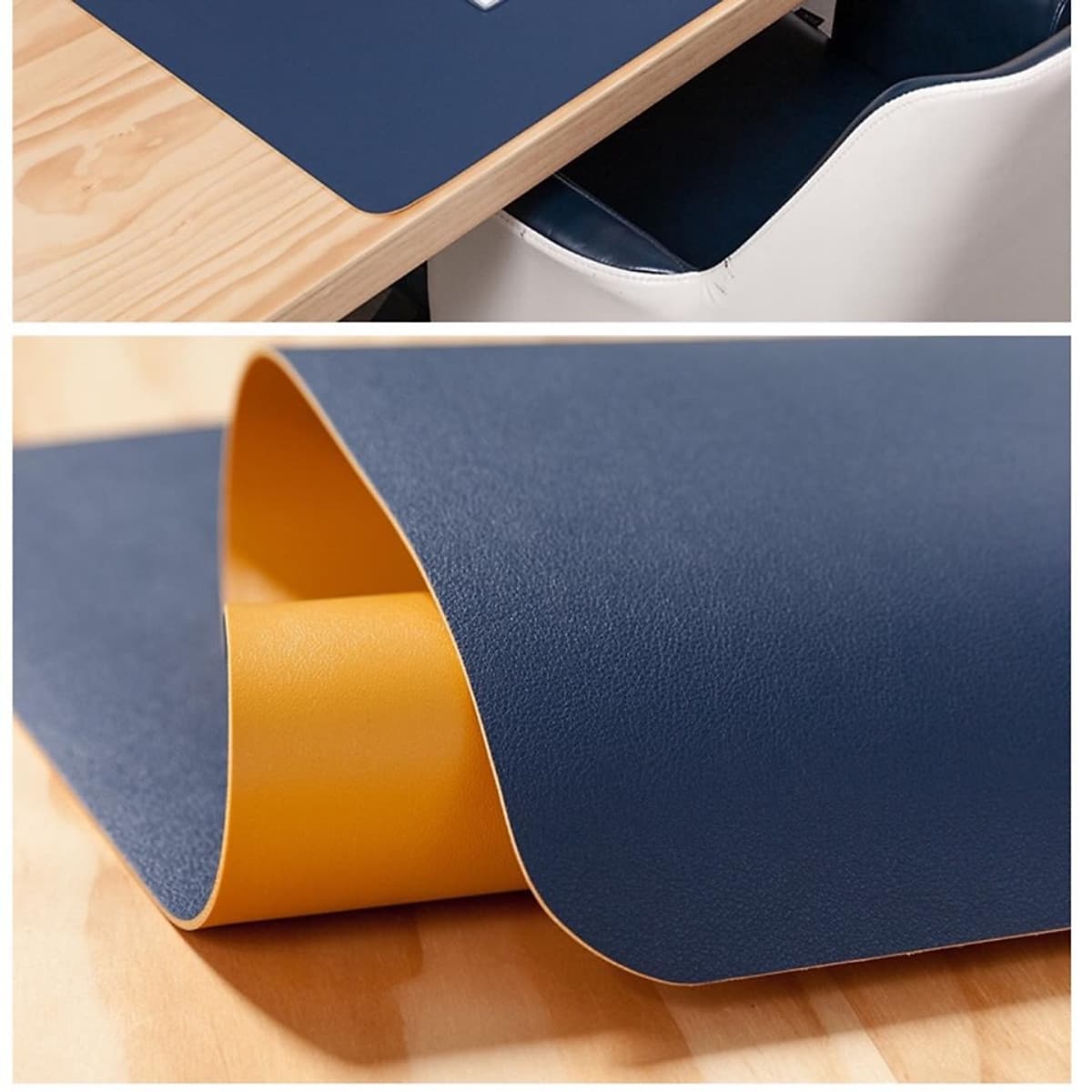 Bàn di chuột, miếng lót chuột 120 X 60 CM kiêm deskpad thảm da trải bàn làm việc hai mặt chống nước