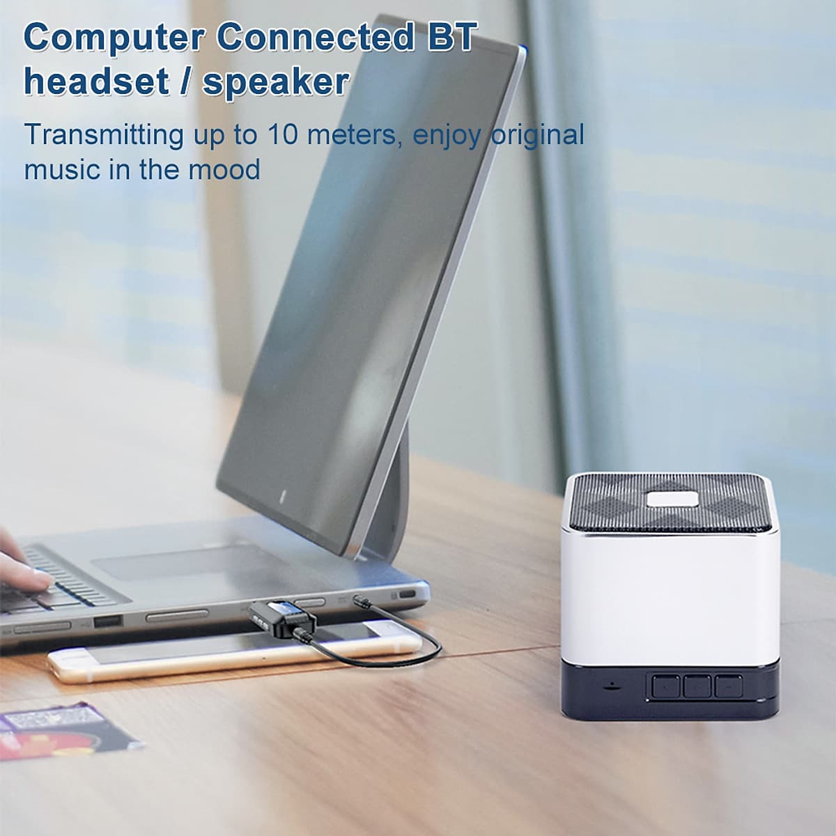 Bộ thu phát Bluetooth 5.0 và USB 2 trong 1 màn hình LCD 3.5MM AUX dùng cho máy tính/ TV/ ô tô/ tai nghe không dây