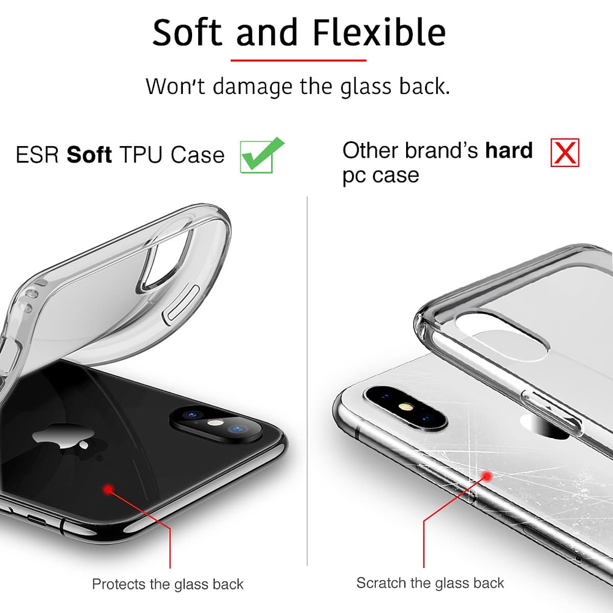 Ốp lưng - Case trong suốt ESR bảo vệ iPhone XS/X, XR, XS Max - Hàng chính hãng