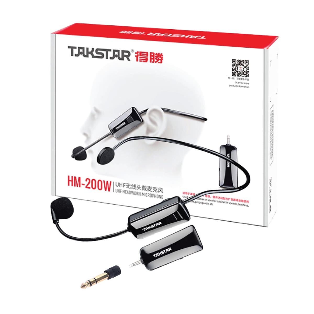 Micro không dây đeo tai TakStar HM 200W - Hàng chính hãng