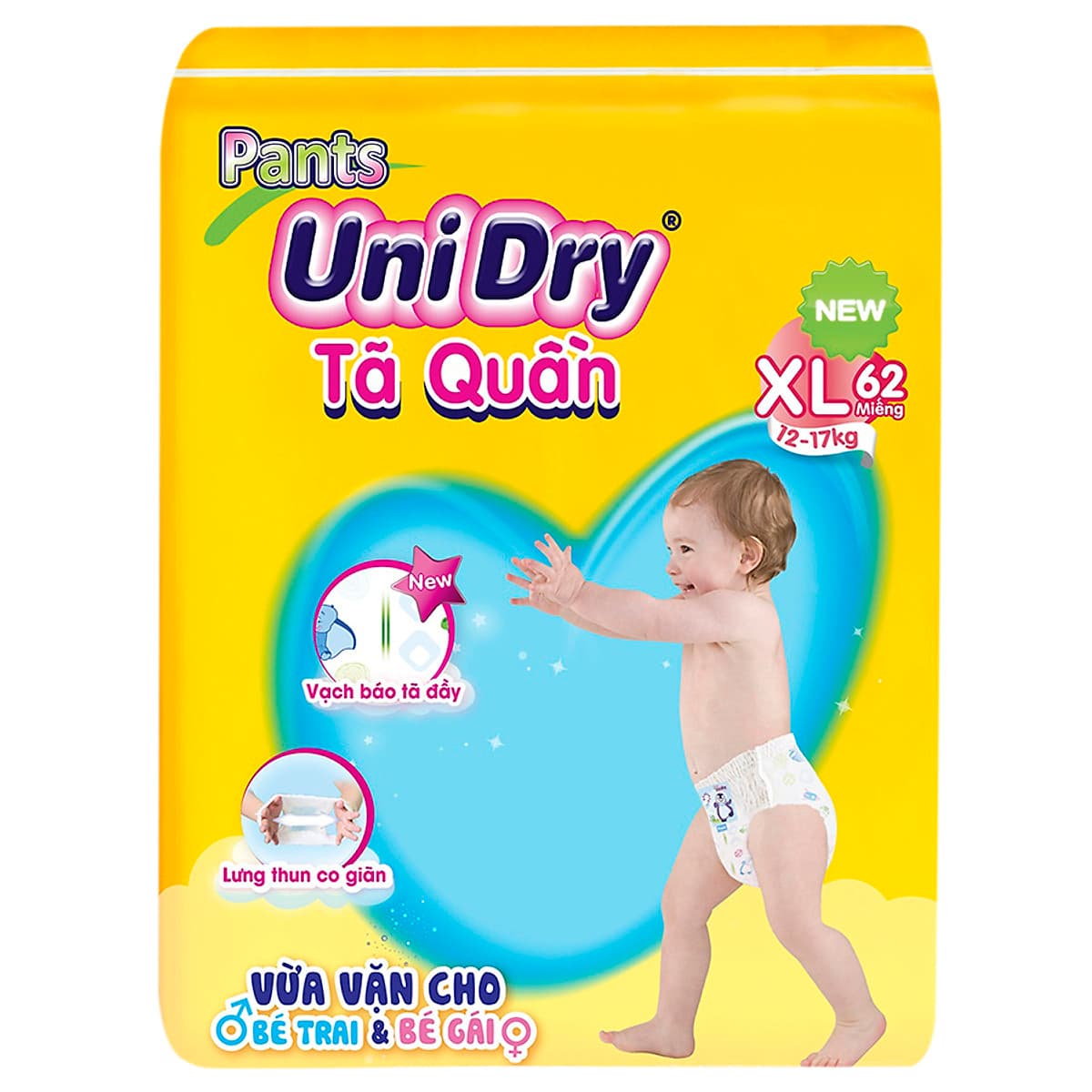 Tã Quần Unidry Ultra Jumbo XL62 (62 Miếng)