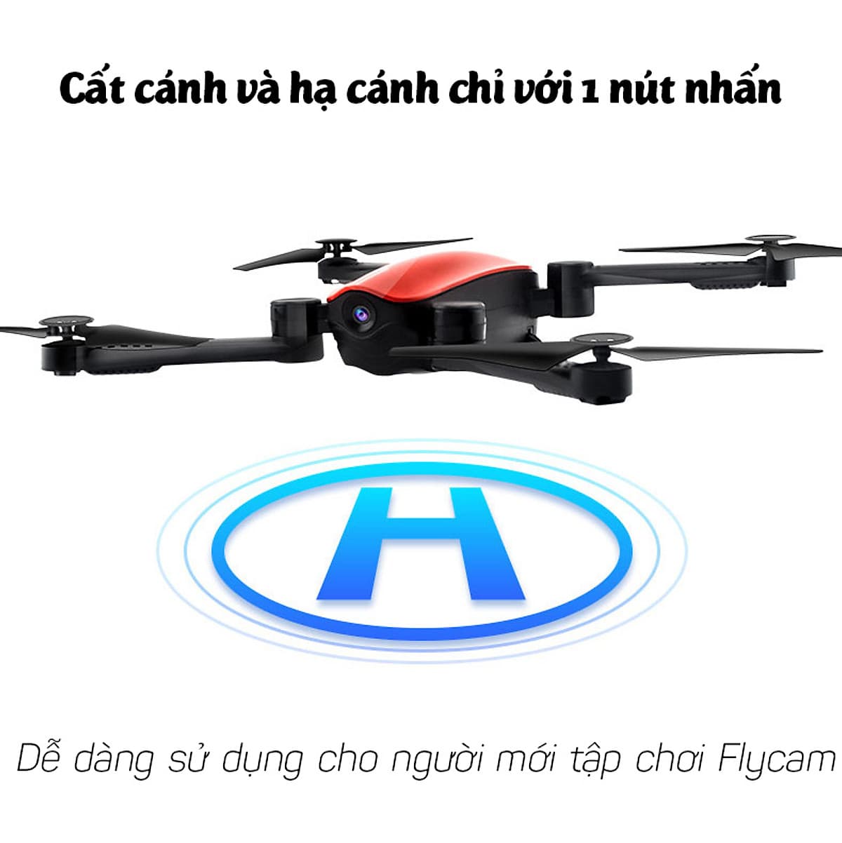 Flycam gấp gọn X9 quay phim chụp ảnh full-HD 1080p pin 1200mAh xem trực tiếp trên điện thoại