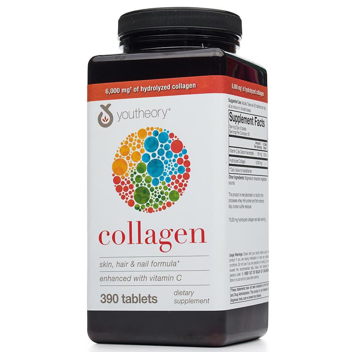 Thực phẩm chức năng Viên uống bổ sung Collagen Youtheory (Collagen Type 1-2-3) 390 Viên