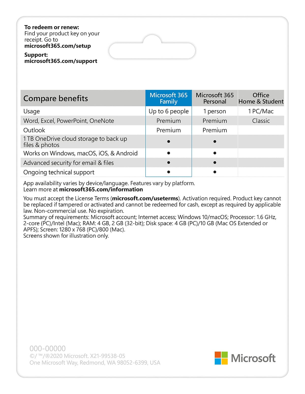 Phần mềm Microsoft 365 Family English APAC EM Subscr 1YR Medialess P6 (6GQ-01144) - Hàng Chính Hãng
