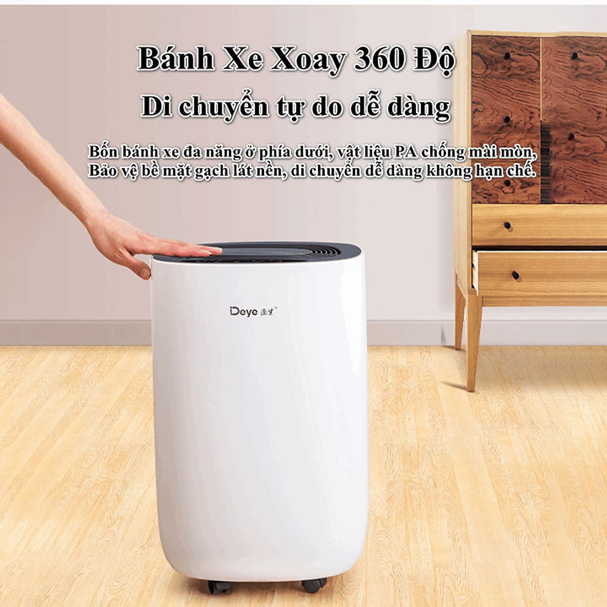 Máy hút ẩm không khí Deye DY-612S công nghệ mới độ ồn siêu thấp, thanh lọc ion âm, hẹn giờ thông minh Hàng Chính Hãng