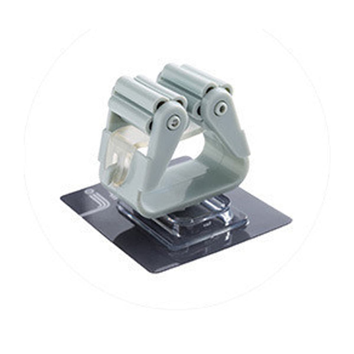 Bộ 2 móc treo chổi, cây lau nhà dụng cụ tẩy rửa nhà tắm dán tường chống khuẩn tiết kiệm không gian chịu lực tối đa 5Kg