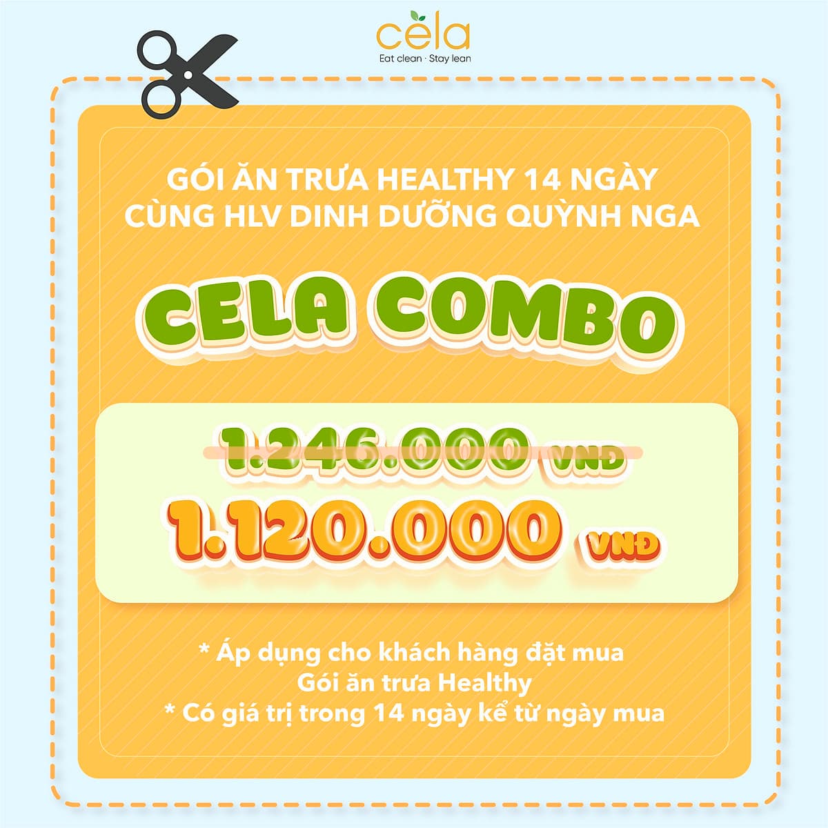 Gói ăn 14 suất Celadetox- trải nghiệm đồ ăn healthy tại nhà hàng dinh dưỡng số 1 Việt Nam- công thức lên bởi Huấn luyện viên dinh dưỡng theo phương thức eatclean