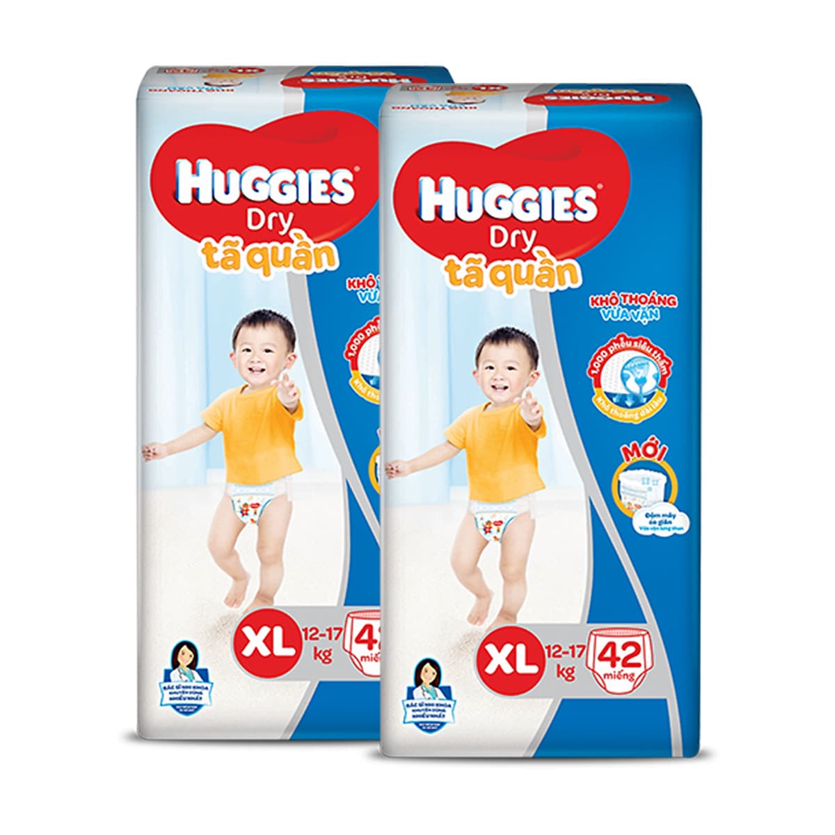 Combo 2 Tã quần HUGGIES DRY BIG JUMBO M54 - L48 - XL42 - XXL38