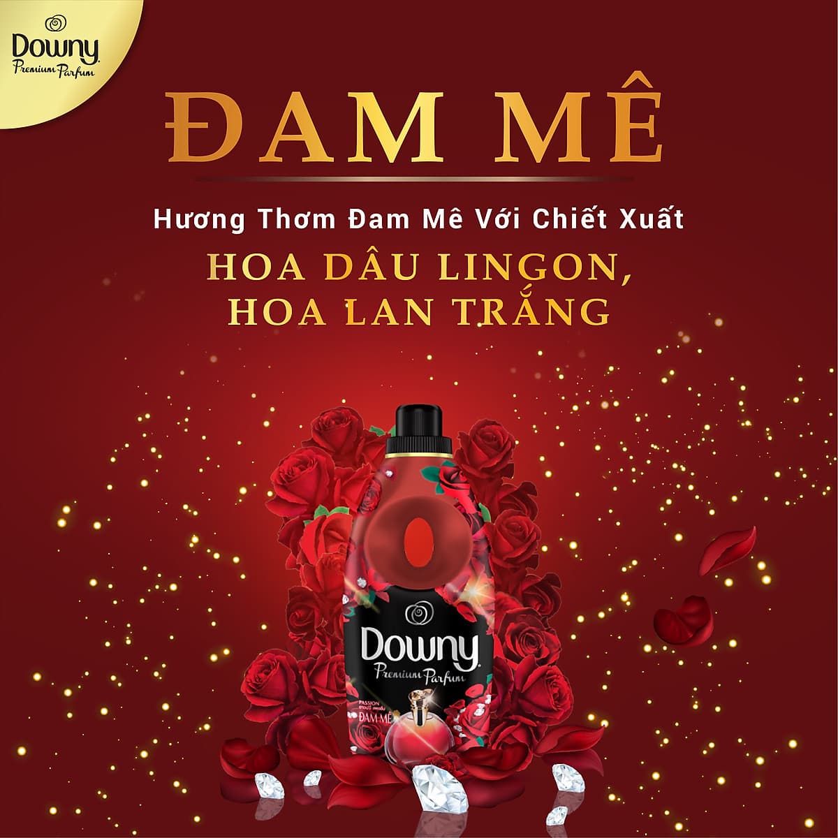 Nước Xả Vải Downy Hương Đam Mê 4L (Dạng chai)