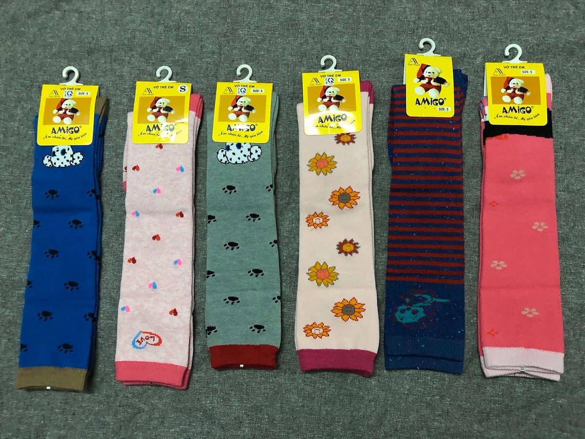 Combo 3 đôi tất cotton dài thu đông cho bé trai, bé gái, tất mềm, mịn co giãn tốt, hàng Việt Nam chất lượng