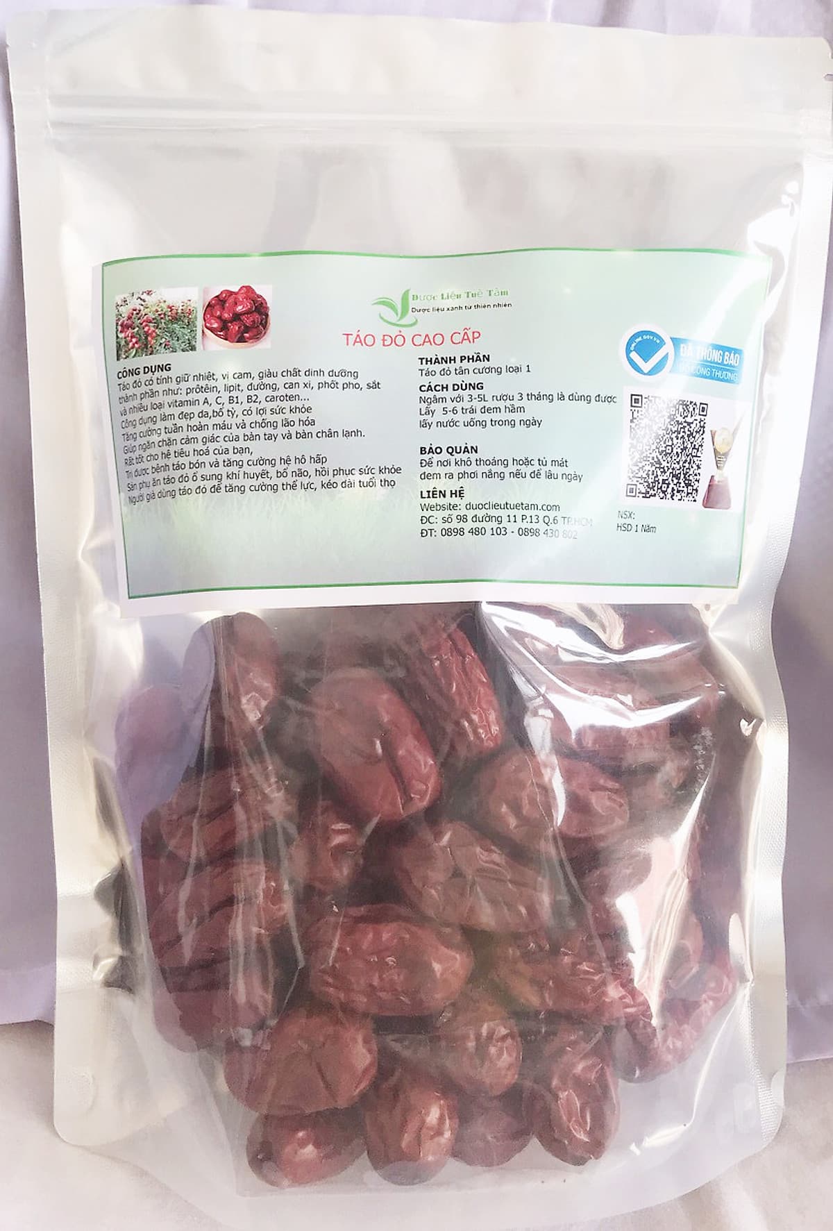 1kg táo đỏ khô cao cấp