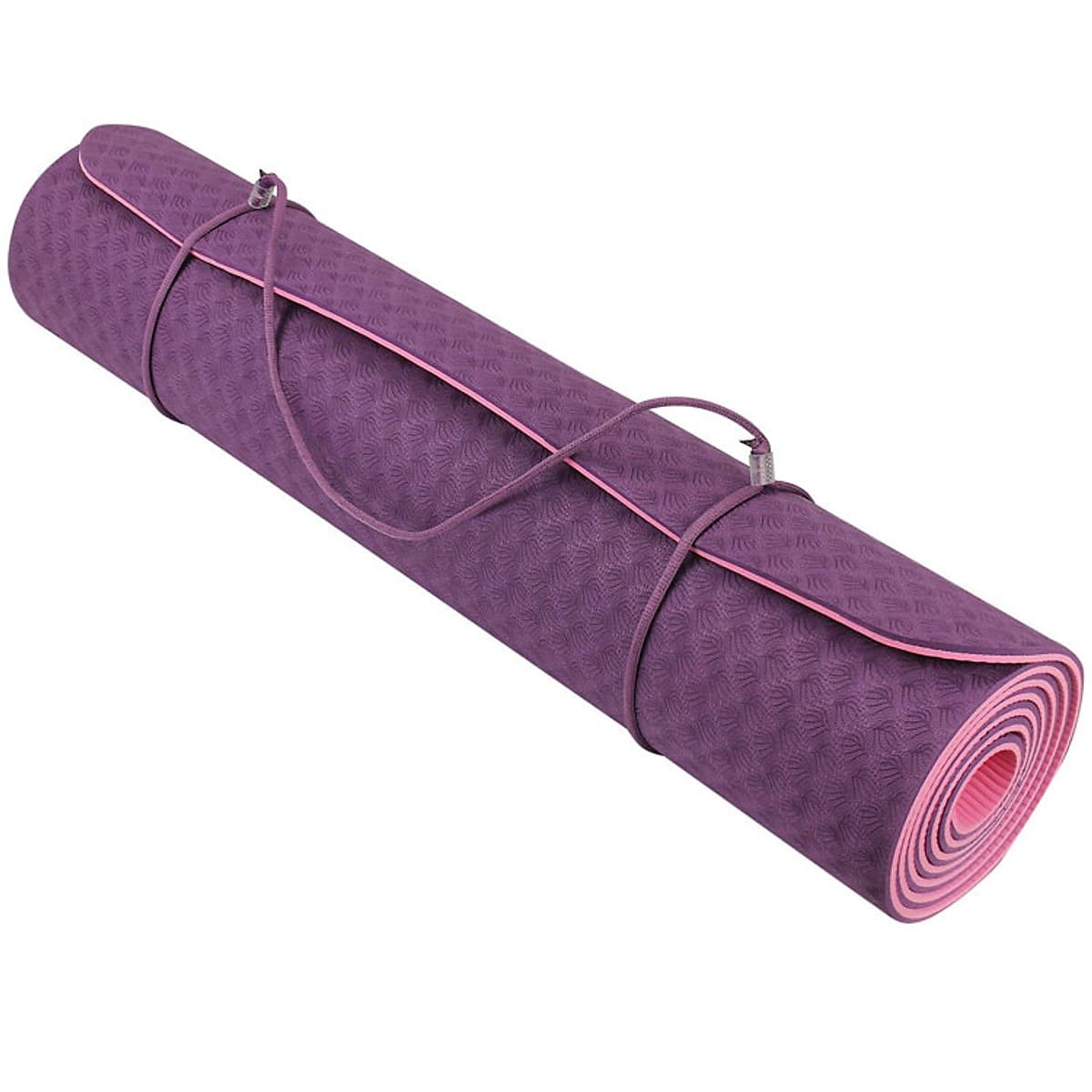 Thảm Tập Yoga ECO TPE 6mm 2 lớp (Tím Hồng) dòng cao cấp