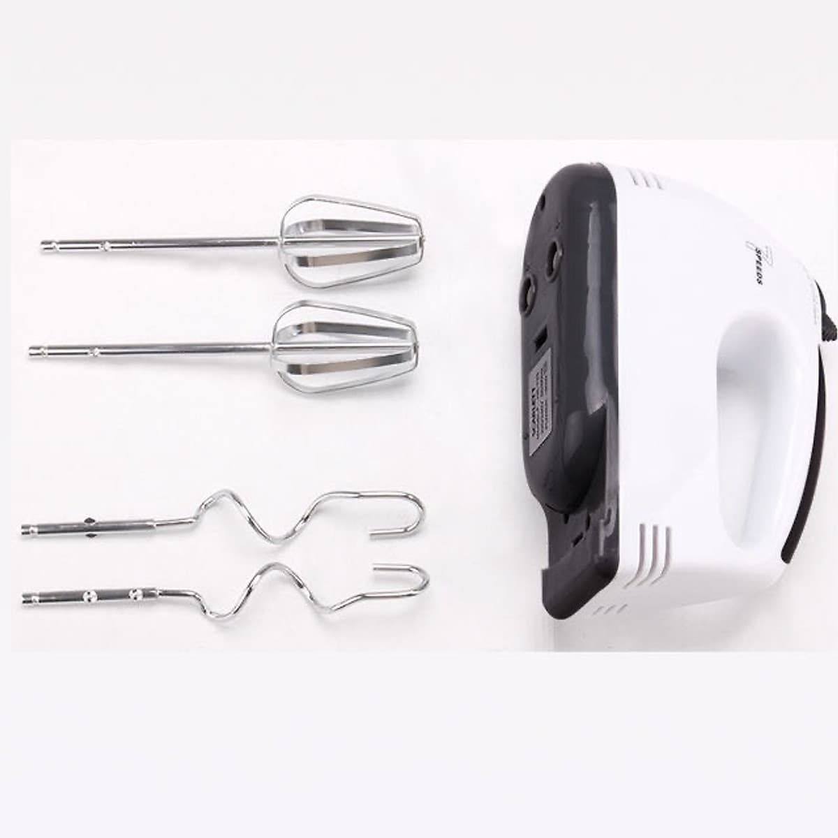 COMBO Máy Đánh Trứng Cầm Tay 7 Cấp Độ 180W Kèm 4 Que Đánh Trứng - Tặng 1 khuôn làm kem silicon
