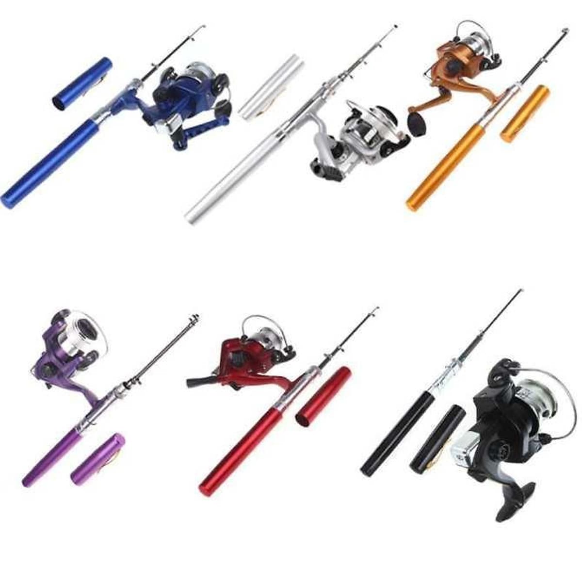 [TIỆN LỢI] COMBO bộ cần câu bút bi mini kèm máy câu 1m/1m4 (máy câu đã quấn sẵn dây cước), cần câu bút máy đứng câu tôm câu mực thu nhỏ siêu nhẹ, mua can cau but