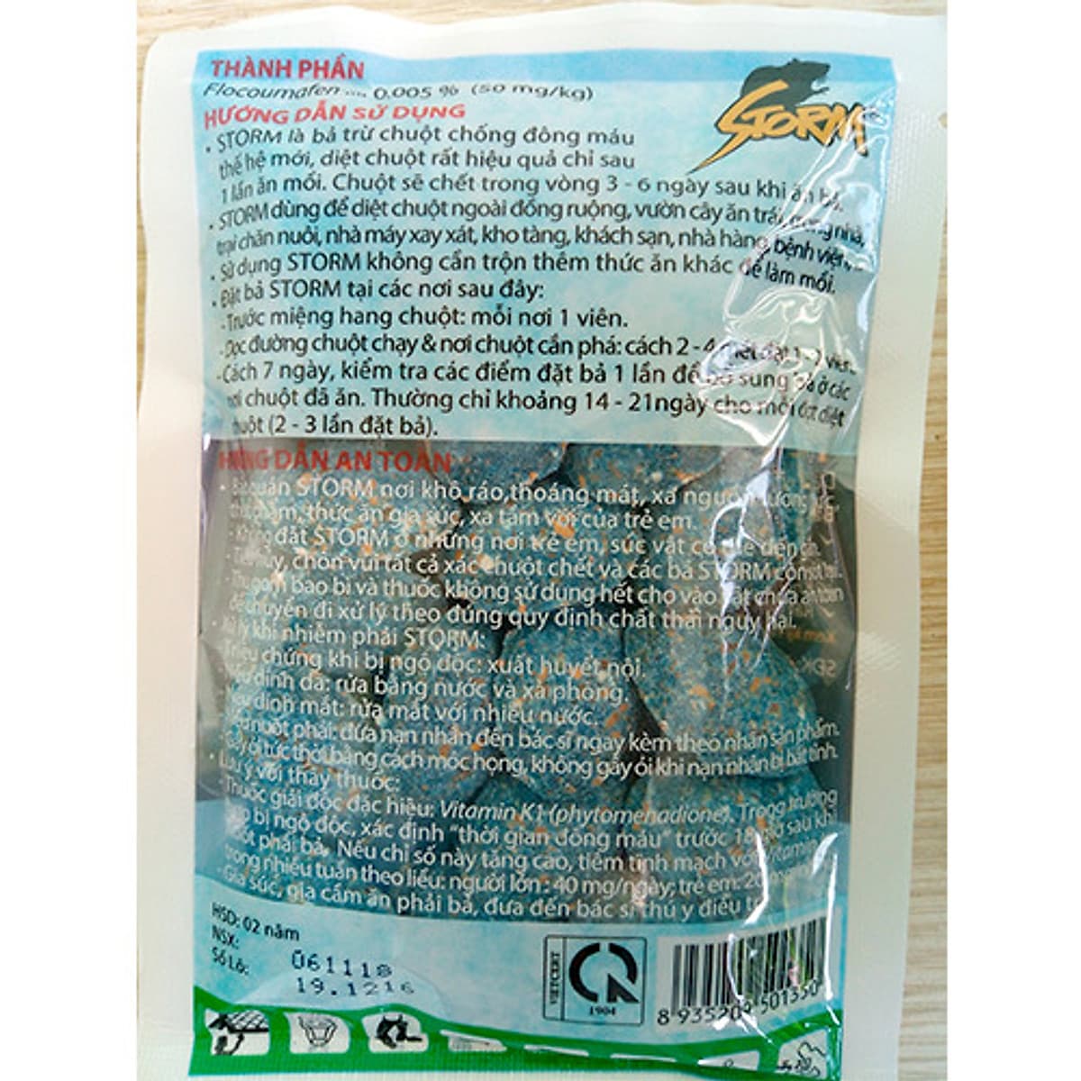 DẠNG GÓI 20 VIÊN | HỘP 100 VIÊN - THUỐC DIỆT CHUỘT STORM - DẠNG VIÊN NÉN - ĐƠN GIẢN DỄ SỬ DỤNG - AN TOÀN VỚI NGƯỜI SỬ DỤNG VÀ MÔI TRƯỜNG