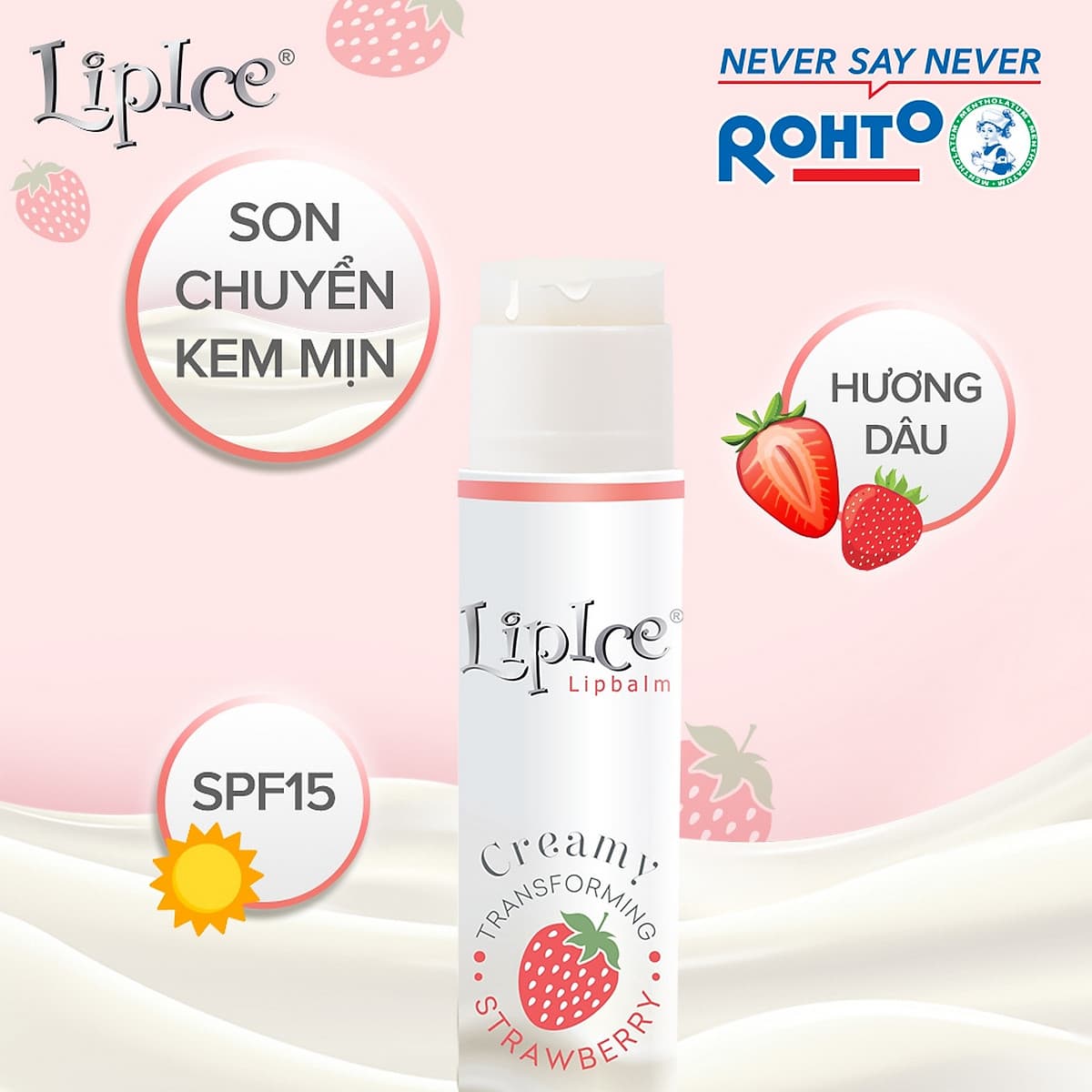 Son dưỡng không màu chuyển kem mịn Lipice Creamy 4.3g