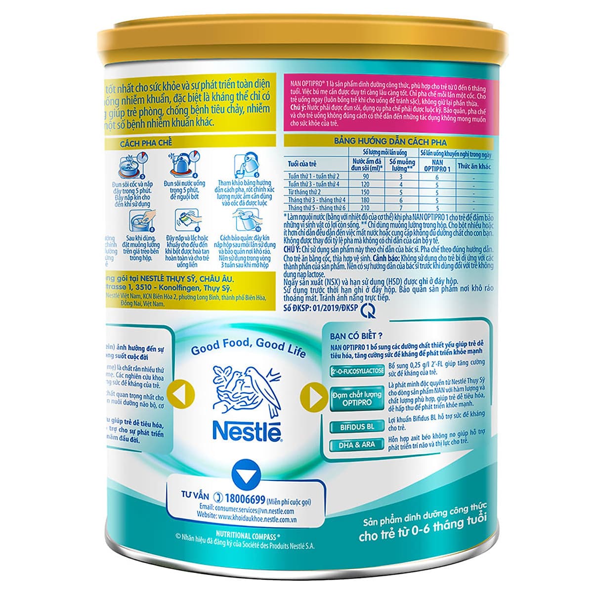 Sữa Bột Nestlé NAN Optipro 1 (800g) - HMO