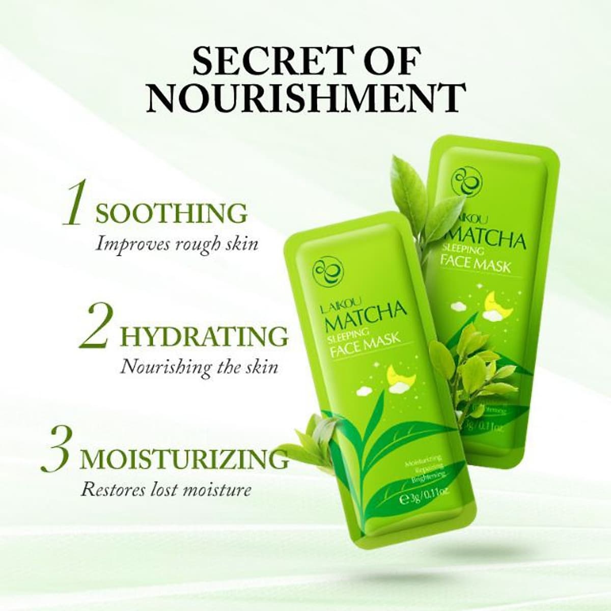  Bịch 15 Miếng Mặt Nạ Ngủ Trà Xanh Matcha Mud Mask Laikou