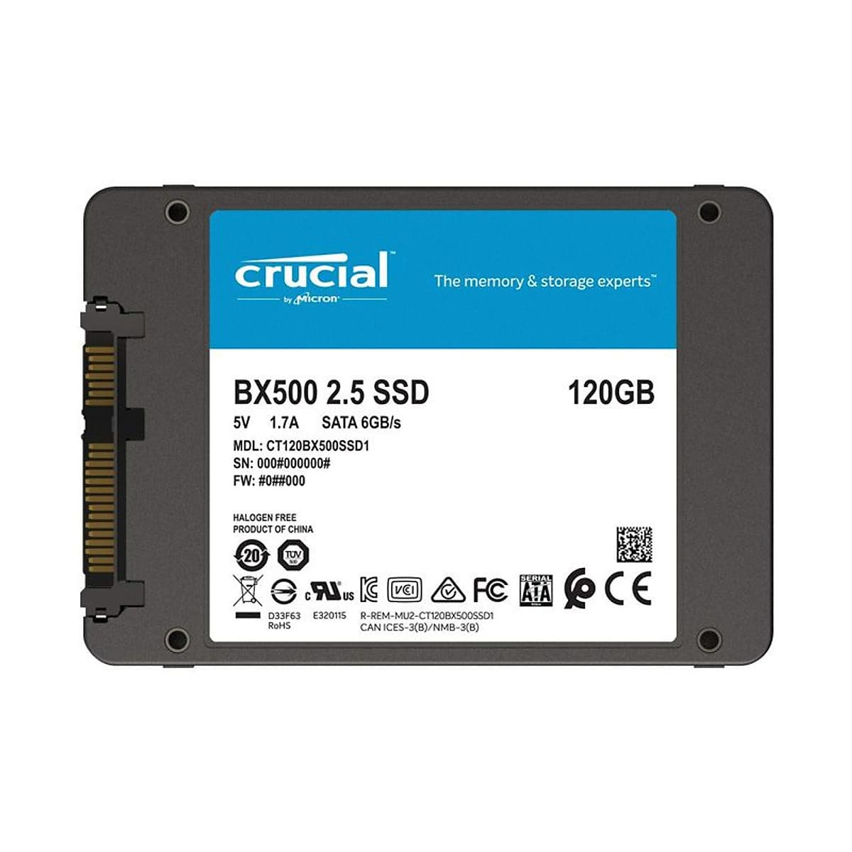 Ổ cứng SSD Crucial BX500 3D NAND SATA III 2.5 inch 120GB CT120BX500SSD1 - Hãng Chính Hãng