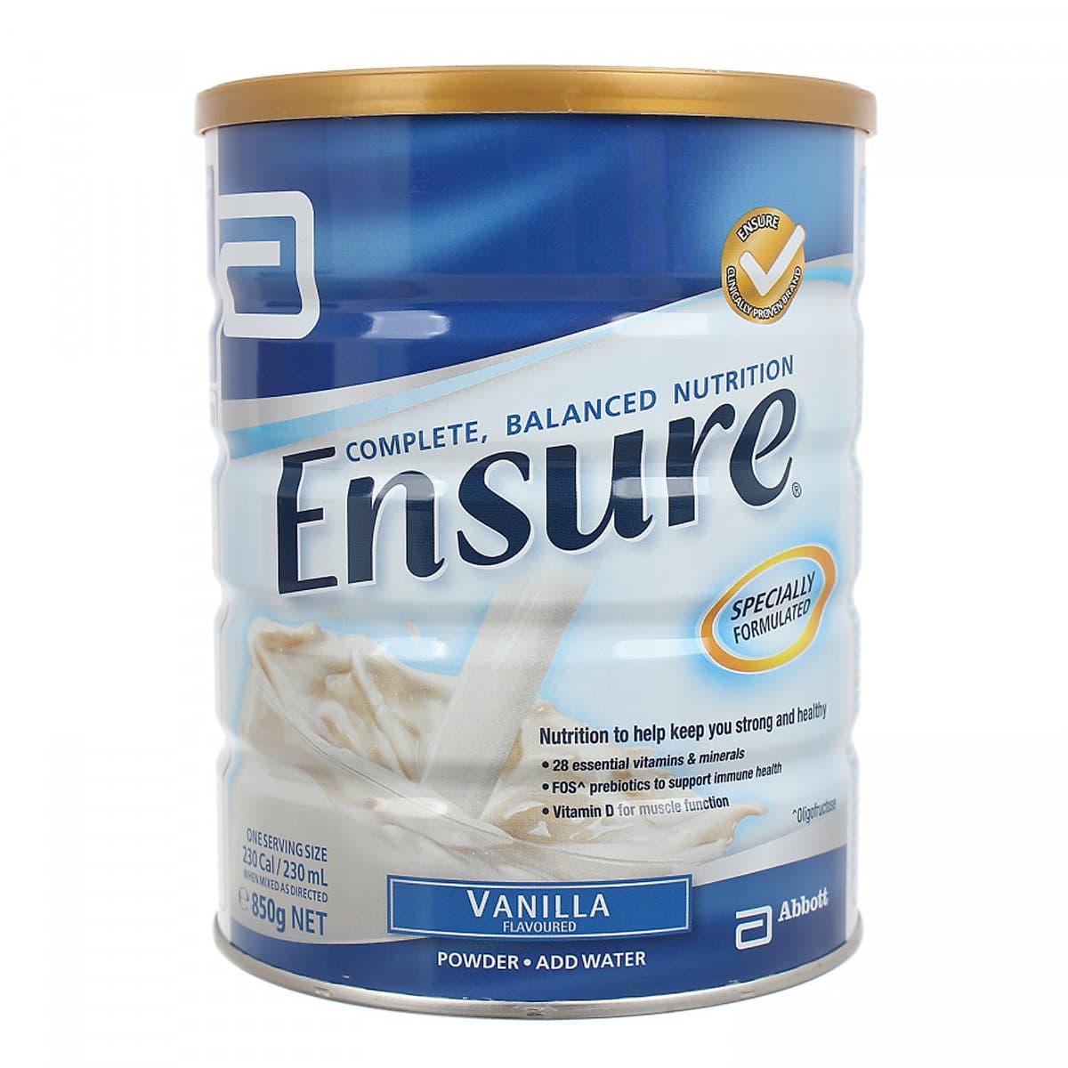 Sữa bột Ensure hương Vanila 850 Grams cho người lớn tuổi - Nhập khẩu Australia