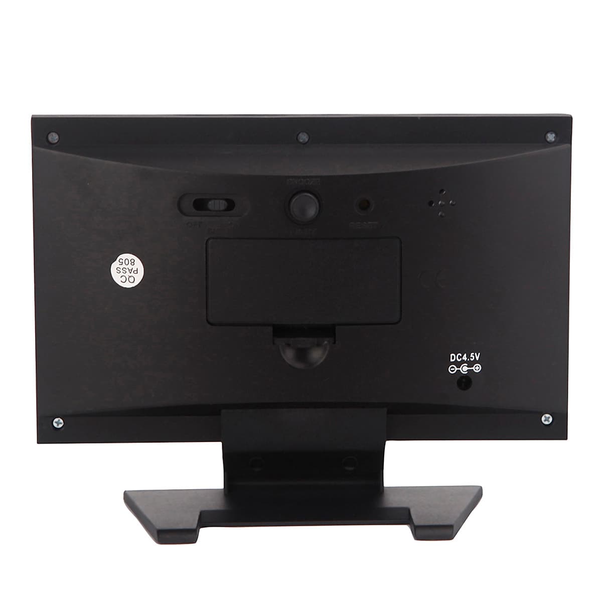 Đồng Hồ Báo Thức Điện Tử Đa Năng Có Màn Hình LCD Hiển Thị Thời Gian/ Ngày/ Tuần/ Nhiệt Độ/ Độ Ẩm/ Thời Tiết - Đen