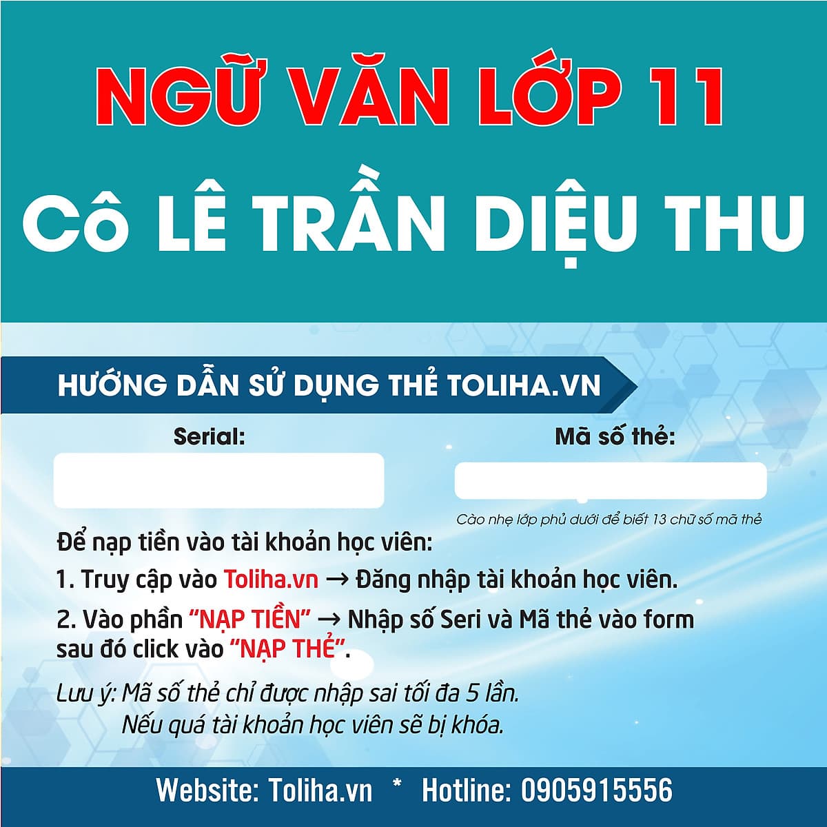 Khóa học NGỮ VĂN LỚP 11 cô Diệu Thu - 09 tháng