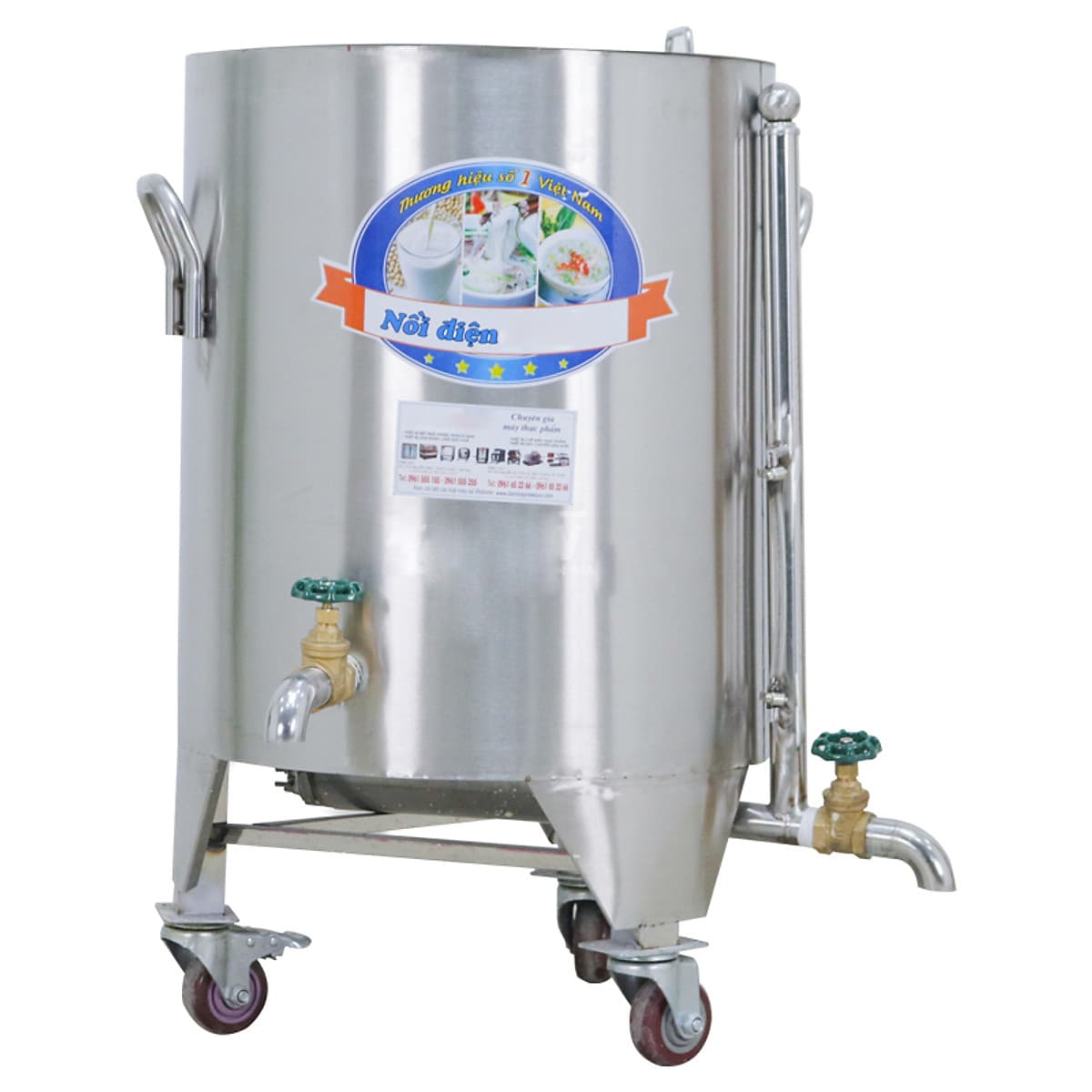 Nồi nấu sữa đậu nành công nghiệp 40L - Nấu sữa thơm, không bị đóng cặn