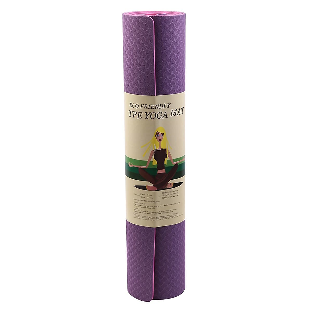 Thảm Tập YoGa, Gym miDoctor + Bao Thảm Tập Yoga + Dây Thảm Tập Yoga (Túi, Dây Giao Màu Ngẫu Nhiên)