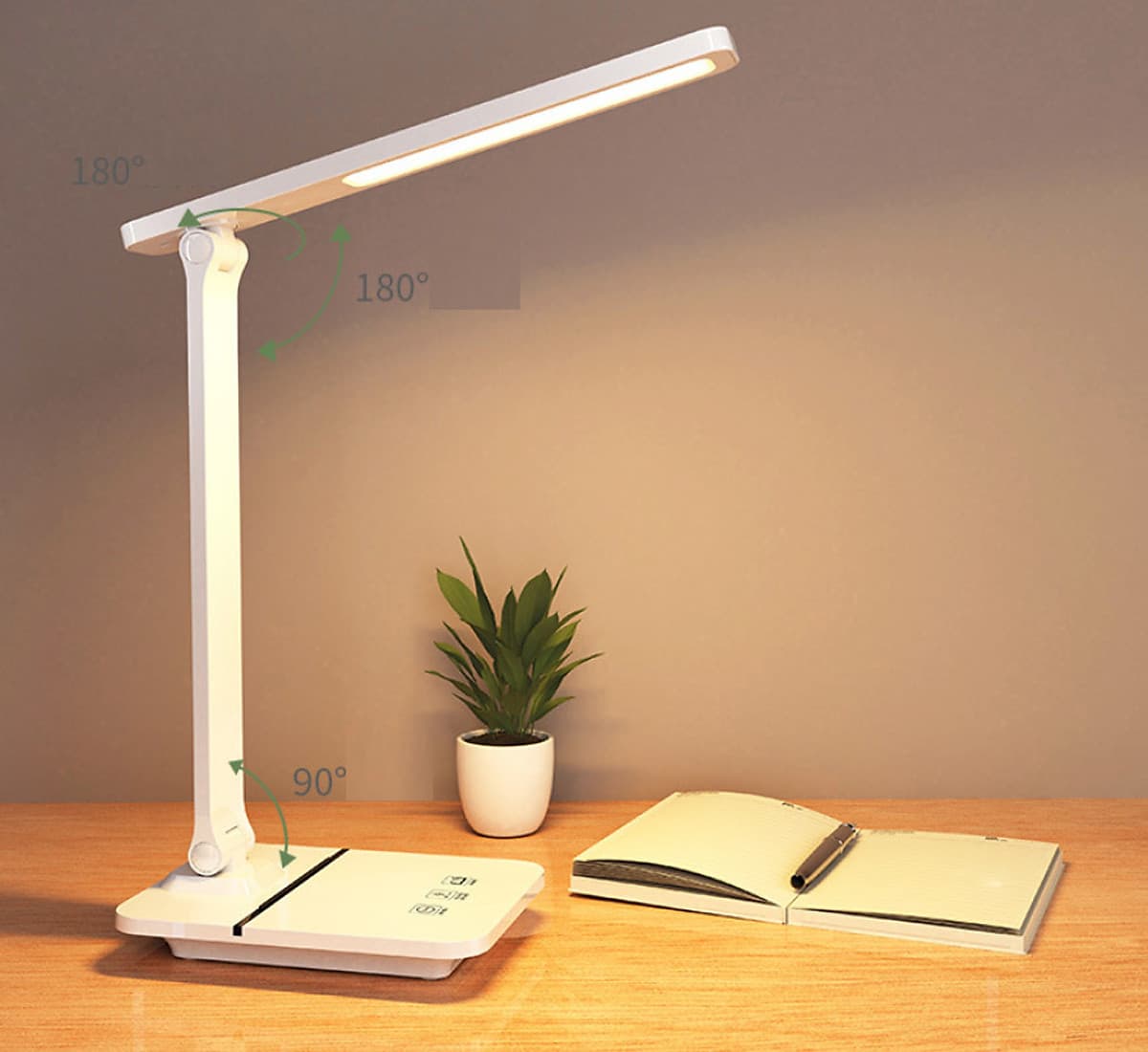 Đèn Bàn Học LED USB Di Động Cao Cấp Có Thể Gập Hai Chỗ – 03 Chế Độ Ánh Sáng Vàng Bảo Vệ Mắt Chống Cận - Hàng Chính Hãng  miDoctor