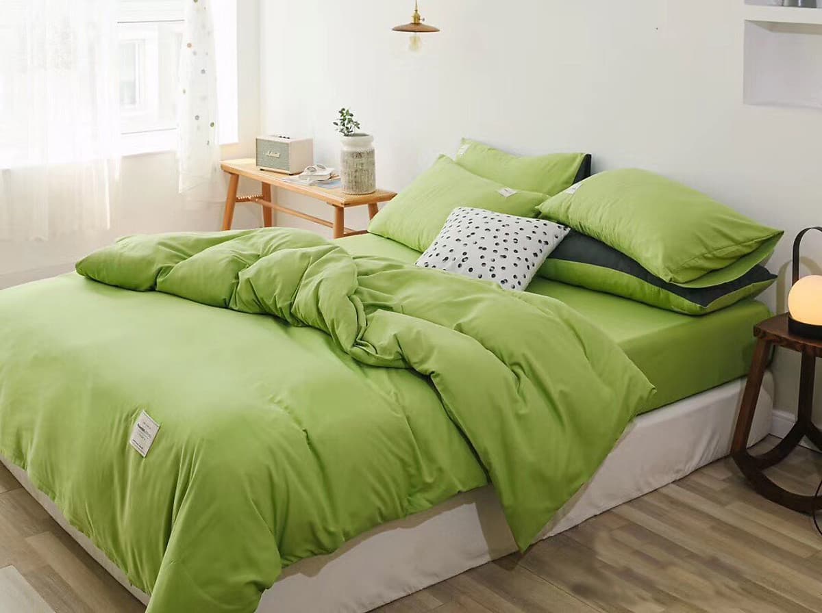 Bộ 4 món chăn ga gối cotton Tici cao cấp TC45 hàng đẹp (set gồm 1 ga, 1 chăn có khóa lồng được ruột, 2 vỏ gối)