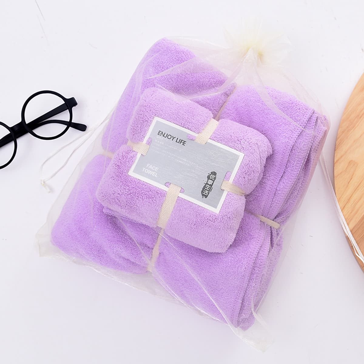 Set 2 Khăn tắm 34x75+70x140,siêu thấm chất liệu 100 cotton 120g+450g -143