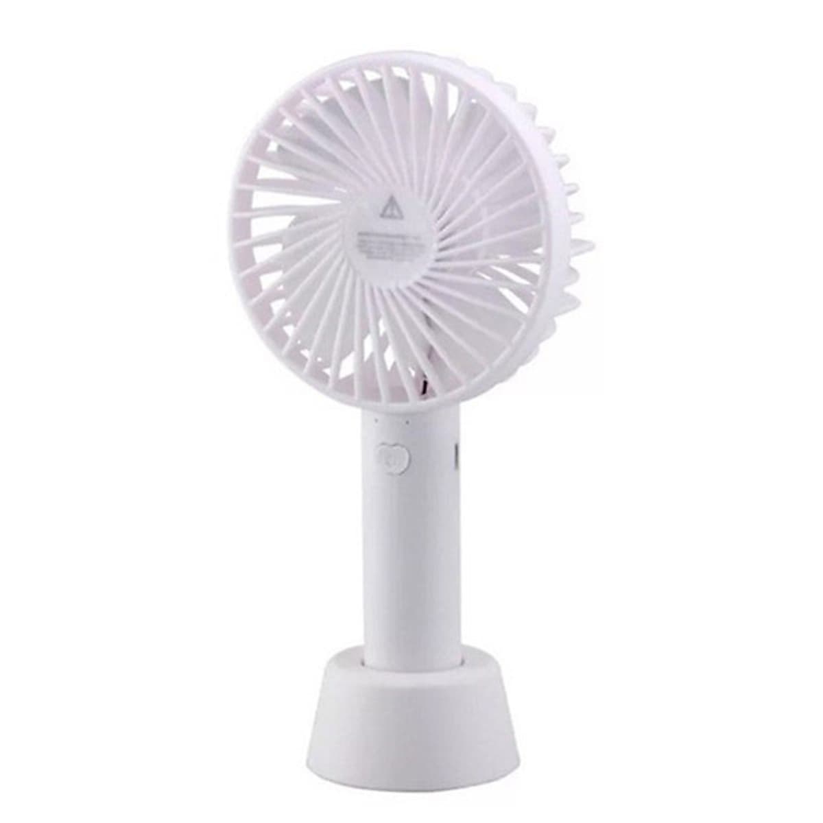 Quạt Mini Cầm Tay Tích Điện 3 Tốc Độ Gió, có đế để bàn (Giao màu ngẫu nhiên)