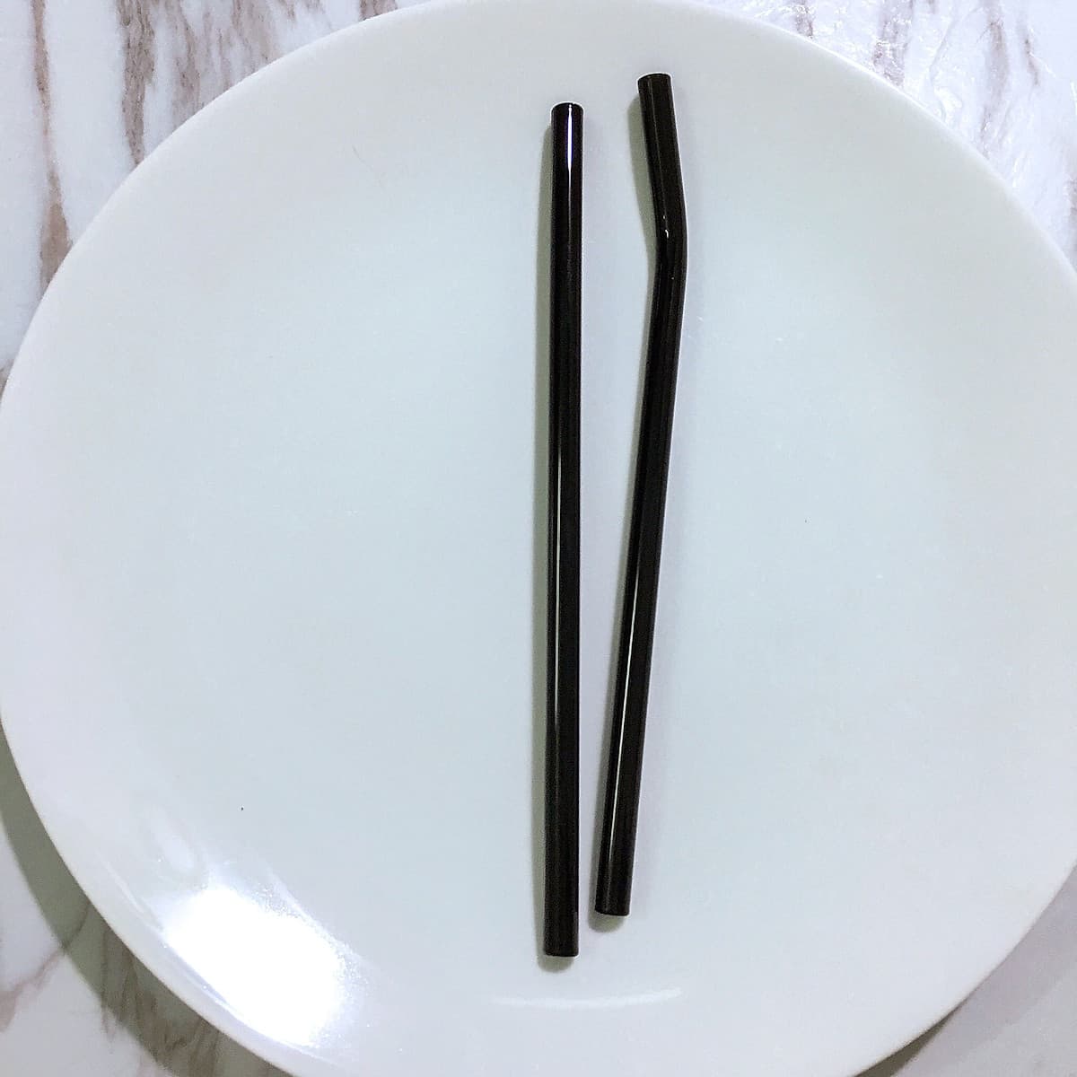 Ống Hút Thủy Tinh Lẻ Thẳng/Cong - Nhiều Màu - 20cm x 0.8cm