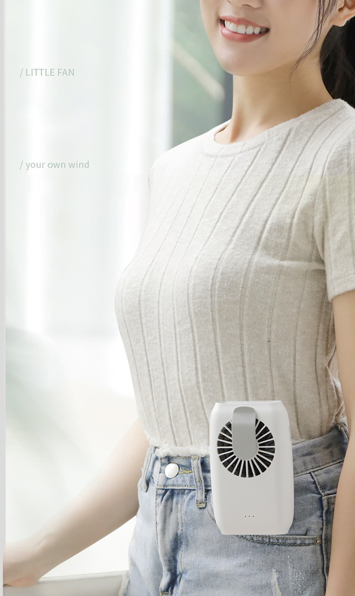 Quạt Treo Eo Lưng Kèm Dây Đeo Tích Hợp Sạc Thích Hợp Với Mọi Hoạt Động Làm Việc Giải Trí Subara GF-22