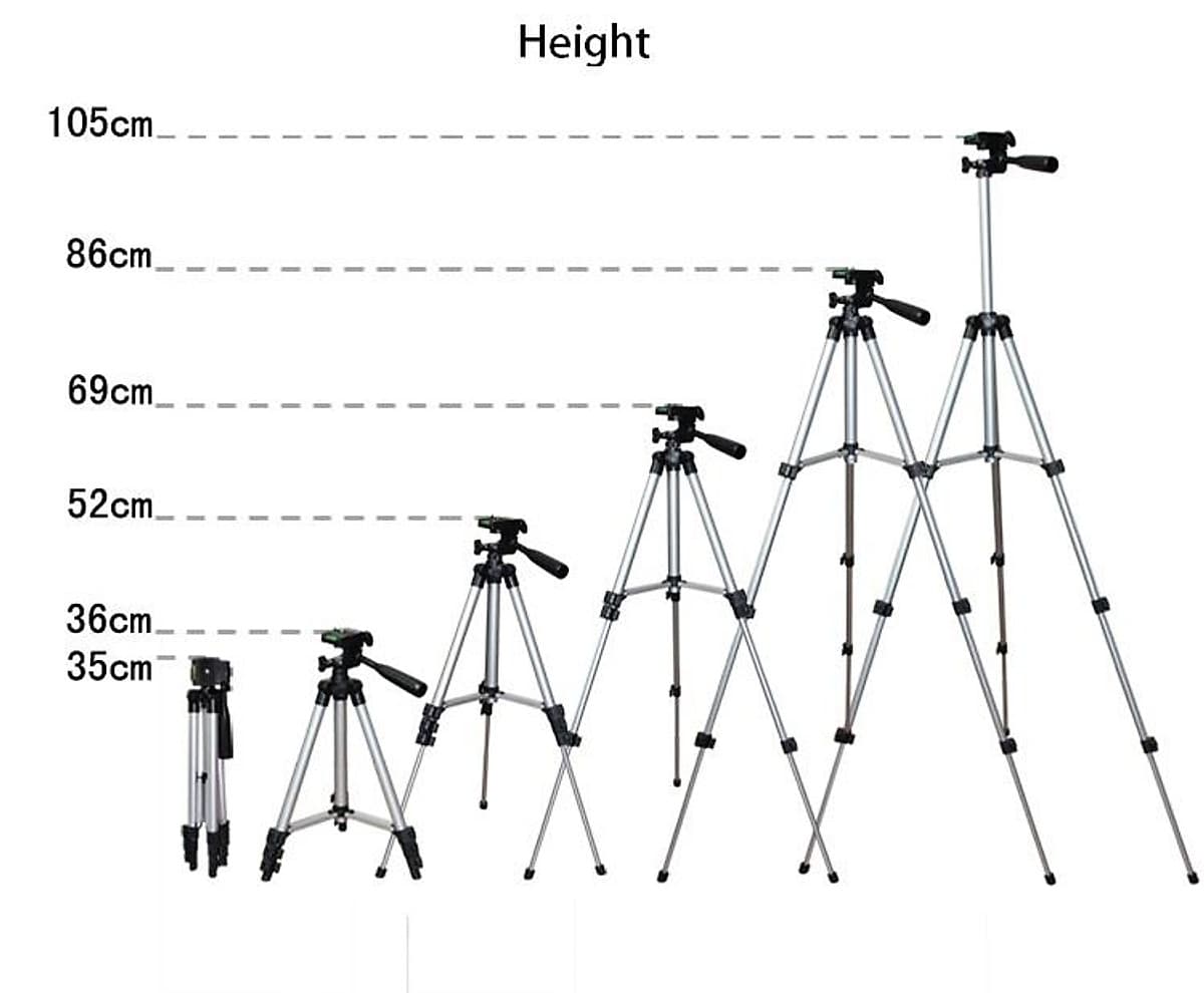 Chân máy ảnh Tripod 3110 tặng Giá kẹp điện thoại, Remote bluetooth và Túi đựng