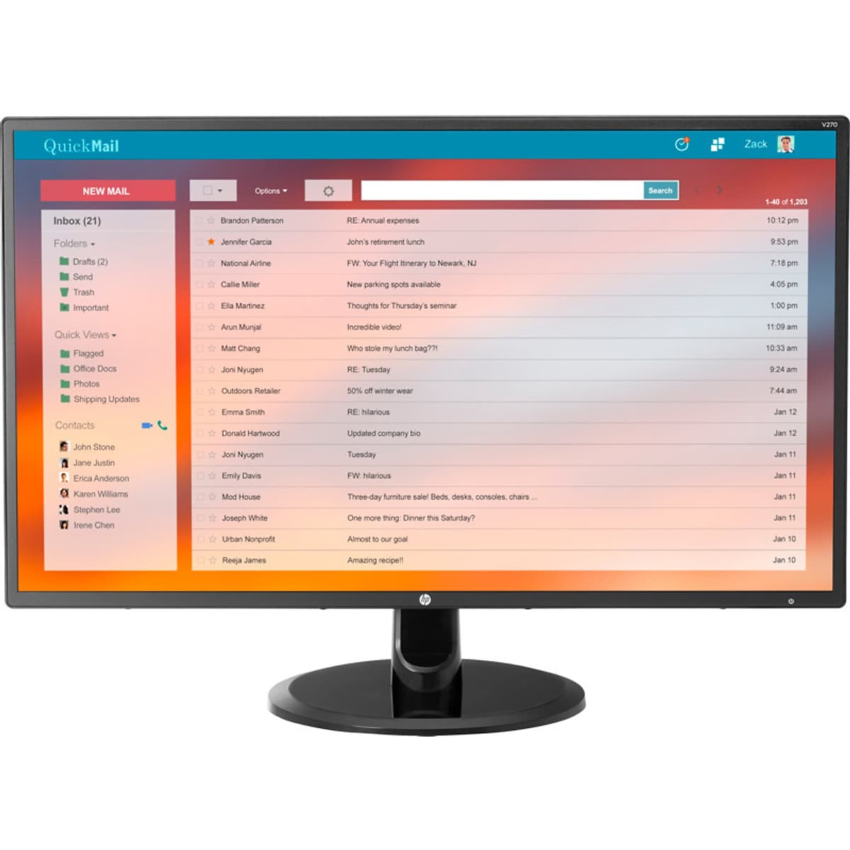 Màn hình vi tính HP V270 27-inch Monitor,3Y WTY_2KZ35AA - Hàng Chính Hãng
