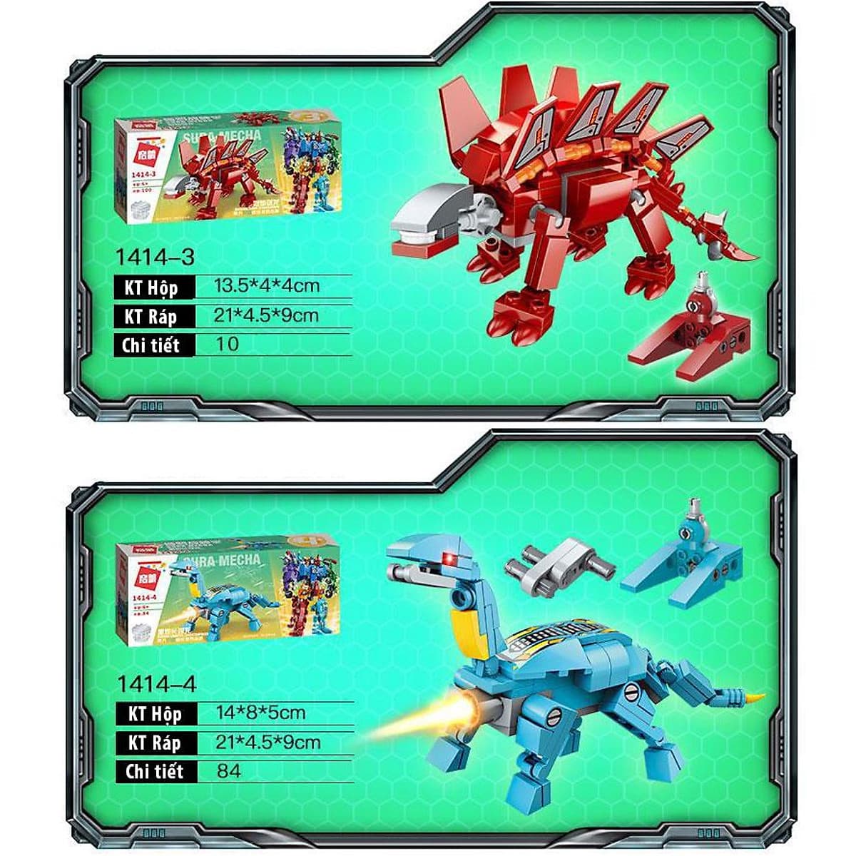 Đồ chơi lắp ráp trẻ em bằng nhựa ABS an toàn -Robot Chiến Binh Sura 553 Chi tiết - LEGO STYLE