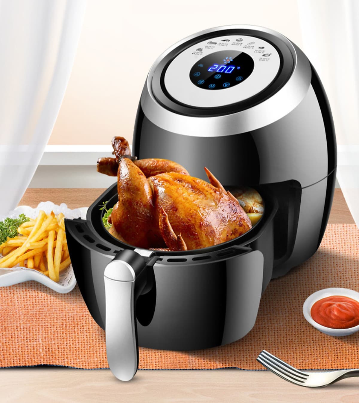 Nồi chiên không dầu công nghệ TBS, công suất 1500W, dung tích 5.5L 