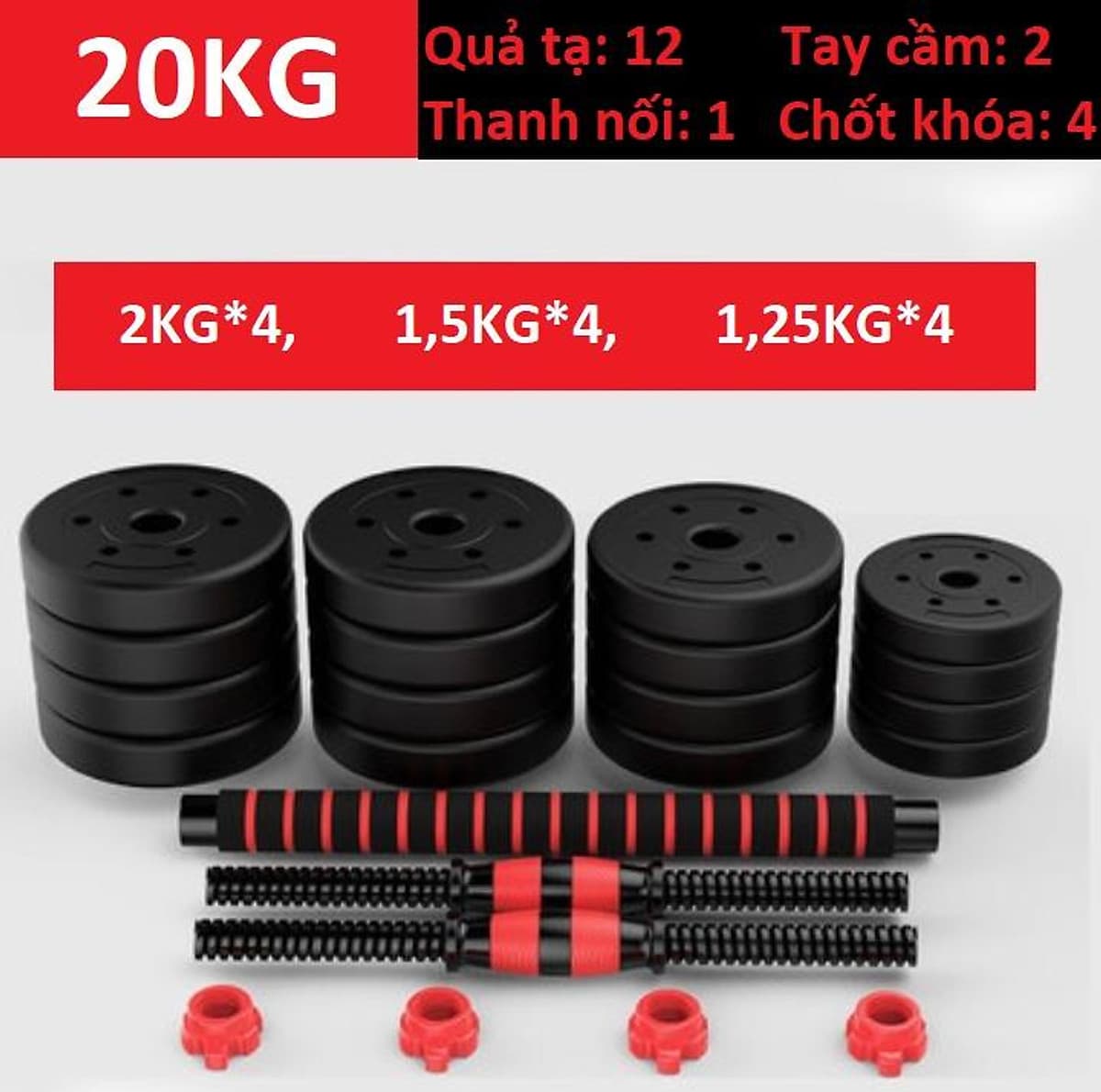 Tạ tập tay đẩy kết hợp,  tạ nam nữ tập gym tập thon tay Giá tốt Hàng Chuẩn(Chọn Lực Nặng Của Tạ 20kg ,30kg, 40kg Tùy chọn)