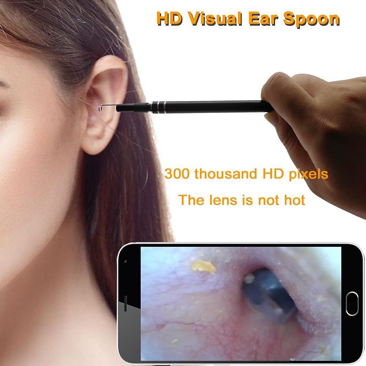 Dụng Cụ Lấy Ráy Tai Thông Minh, Camera Nội Soi Lấy Ráy Tai INTELLHAWK - HÀNG CHÍNH HÃNG, Kèm Bộ Đầu Lấy Ráy Tai, Soi Tai Mũi Họng Chuyên Nghiệp