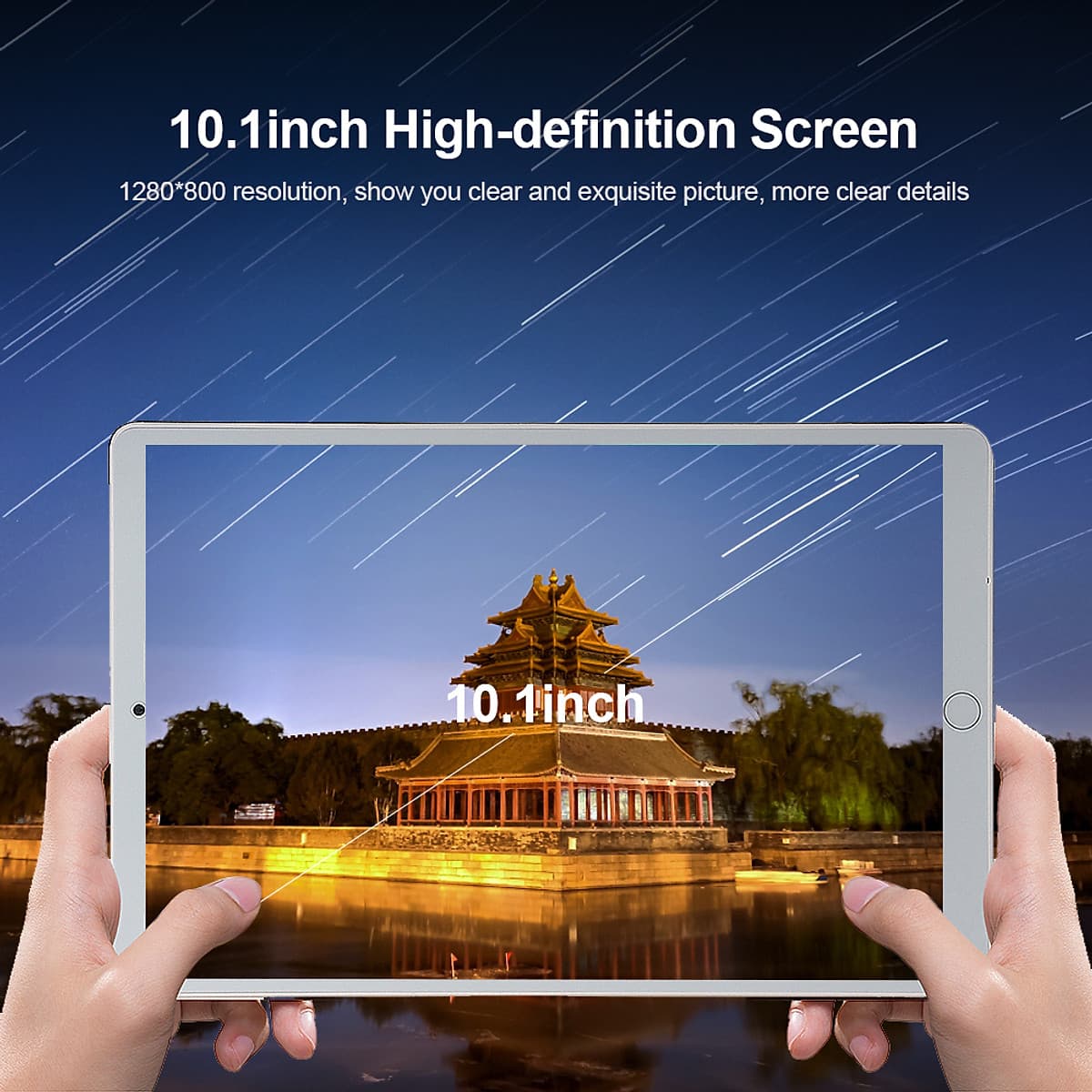 10.1'' Metal Tablet with MT6592 Eight-core Processor 1280*800 Resolution 2GB+32GB Memory Support 2G/3G Calls Grey+Black
