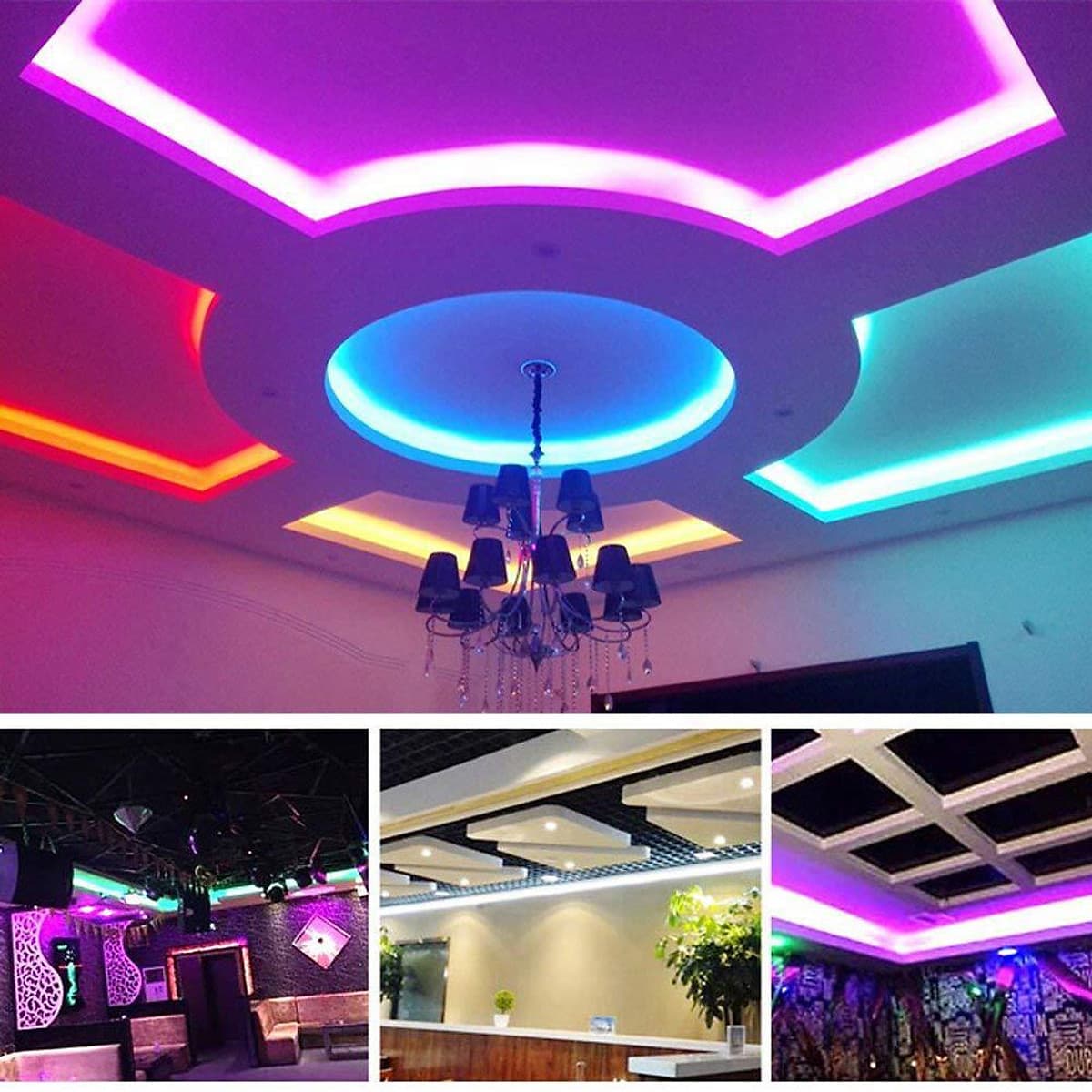 Cuộn Đèn LED Trang Trí Quấn Cây RGB Siêu Sáng, Dài 5M Kèm Remote 44 Phím