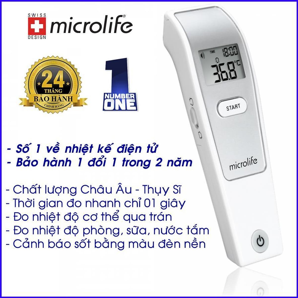 Nhiệt kế điện tử đo trán đa chức năng MICROLIFE FR1MF1 - THỤY SĨ