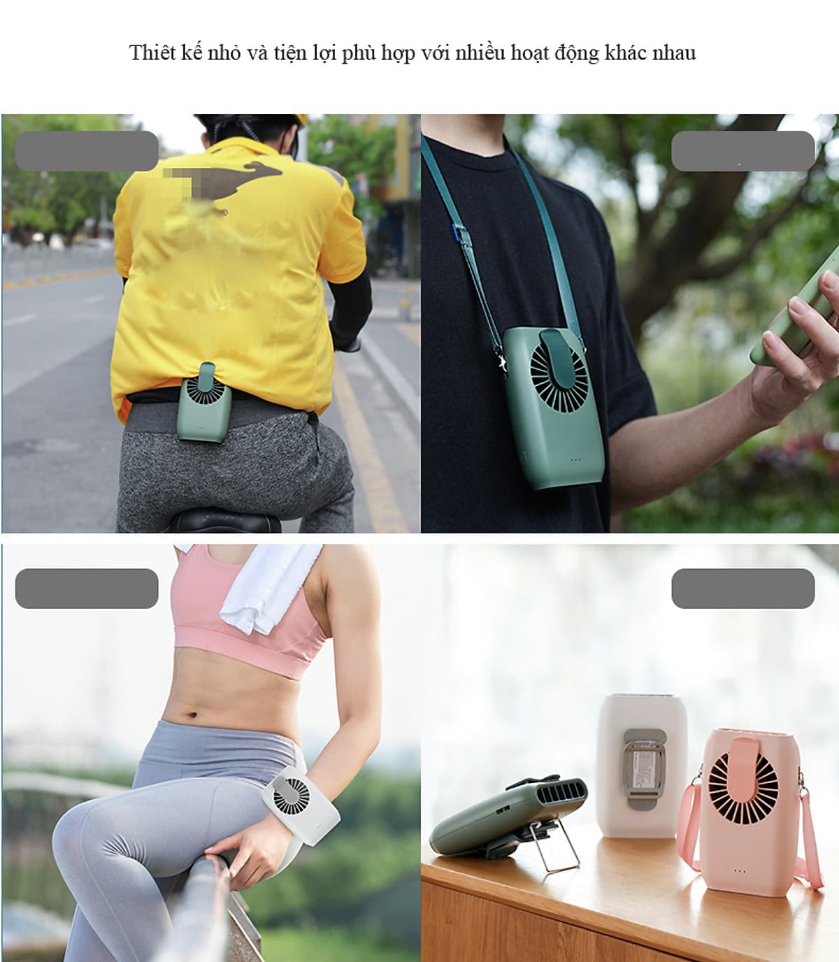 Quạt Treo Eo Lưng Kèm Dây Đeo Tích Hợp Sạc Thích Hợp Với Mọi Hoạt Động Làm Việc Giải Trí Subara GF-22