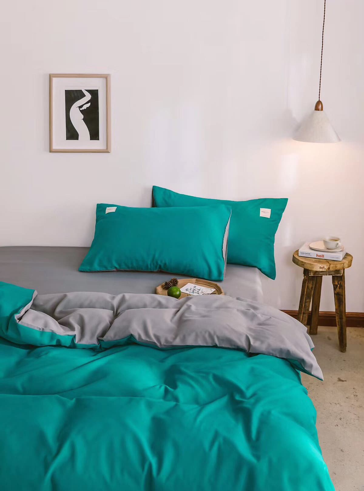 Bộ 4 món chăn ga gối cotton Tici cao cấp TC45 hàng đẹp (set gồm 1 ga, 1 chăn có khóa lồng được ruột, 2 vỏ gối)