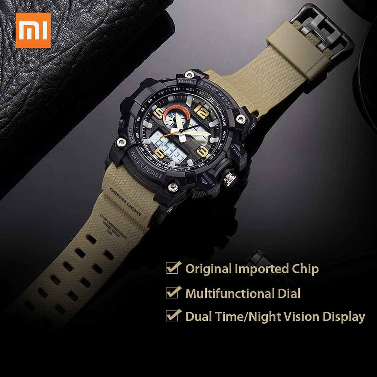 Đồng Hồ Điện Tử Xiaomi Twentyseventeen Màn Hình Kép Dùng Ngoài Trời Quay Số Hiển Thị Thời Gian Kép Lịch Đếm Ngược Hàng Ngày Chống Thấm Nước