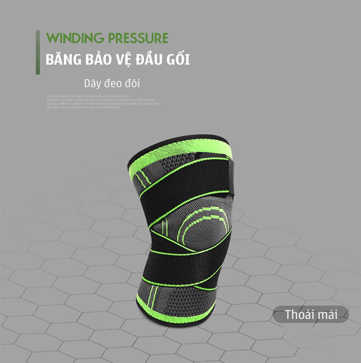 Băng bảo vệ đầu gối thể thao có dây quấn cố định khớp AOLIKES HX-7720 (Cặp)
