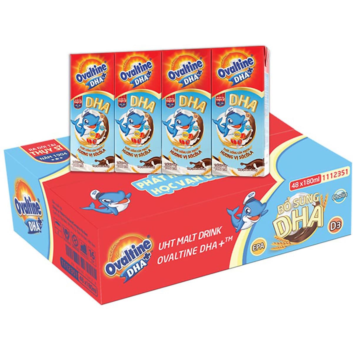 Thùng 48 Hộp Thức Uống Lúa Mạch Ovaltine Dha Plus (180ml / Hộp)