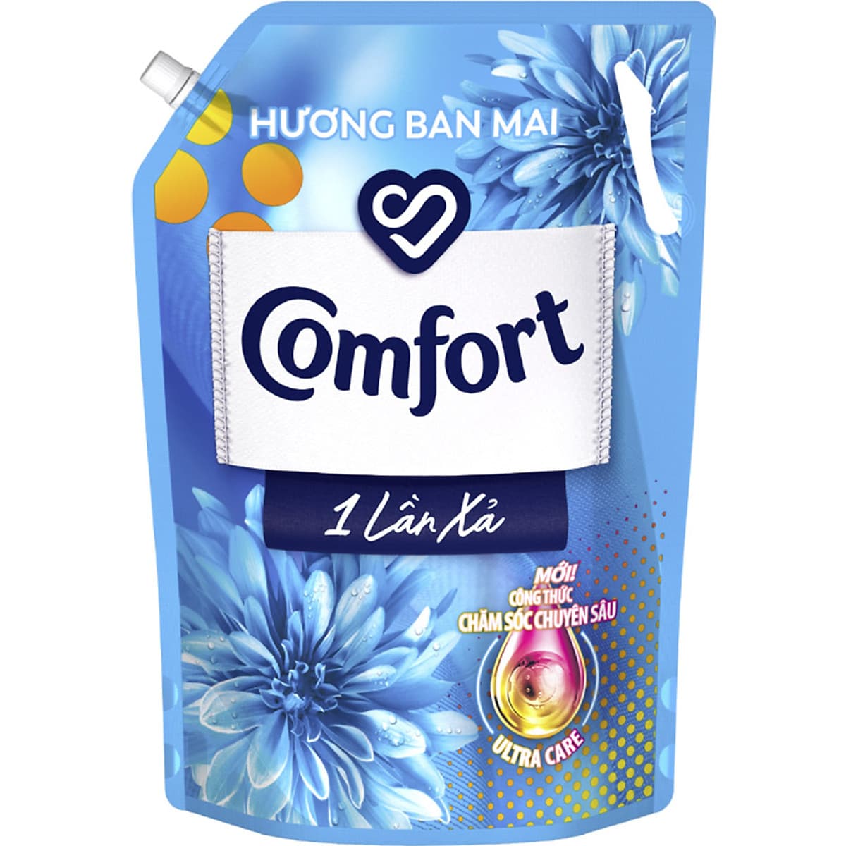 Nước Xả Làm Mềm Vải Comfort Chăm Sóc Chuyên Sâu Đậm Đặc Một Lần Xả Hương Ban Mai Túi 2.8L