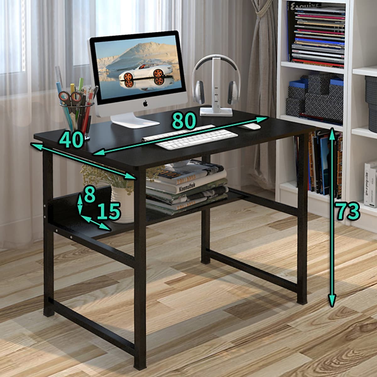 Bàn làm việc 2 tầng 80cm